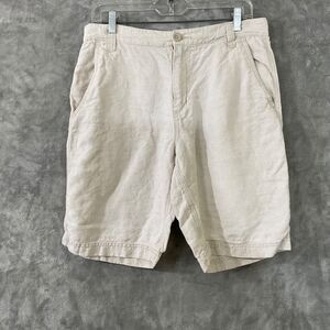 OLD NAVY Chino Linen Walking Shorts 9” Inseam women’s Size S beige pockets Flax
